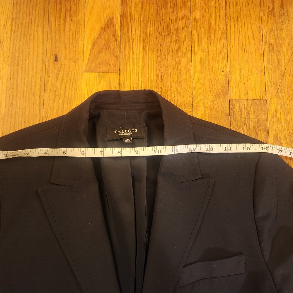 Navy Blue Talbots Boyfriend Two Button Blazer Women's Size 14L Great Condition - Picture 9 of 15